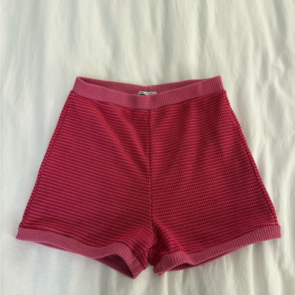 Zara Pink Knit Shorts